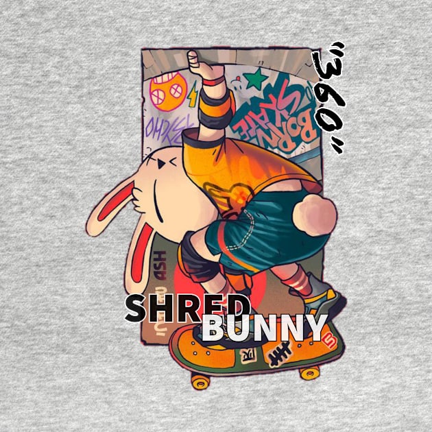 Skateboard bunny by Kanjiworldwide